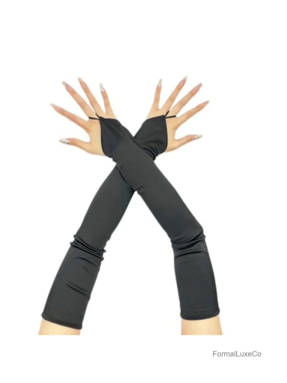 Elegant Lace Opera Gloves Elbow Length Fingerless Wedding Party